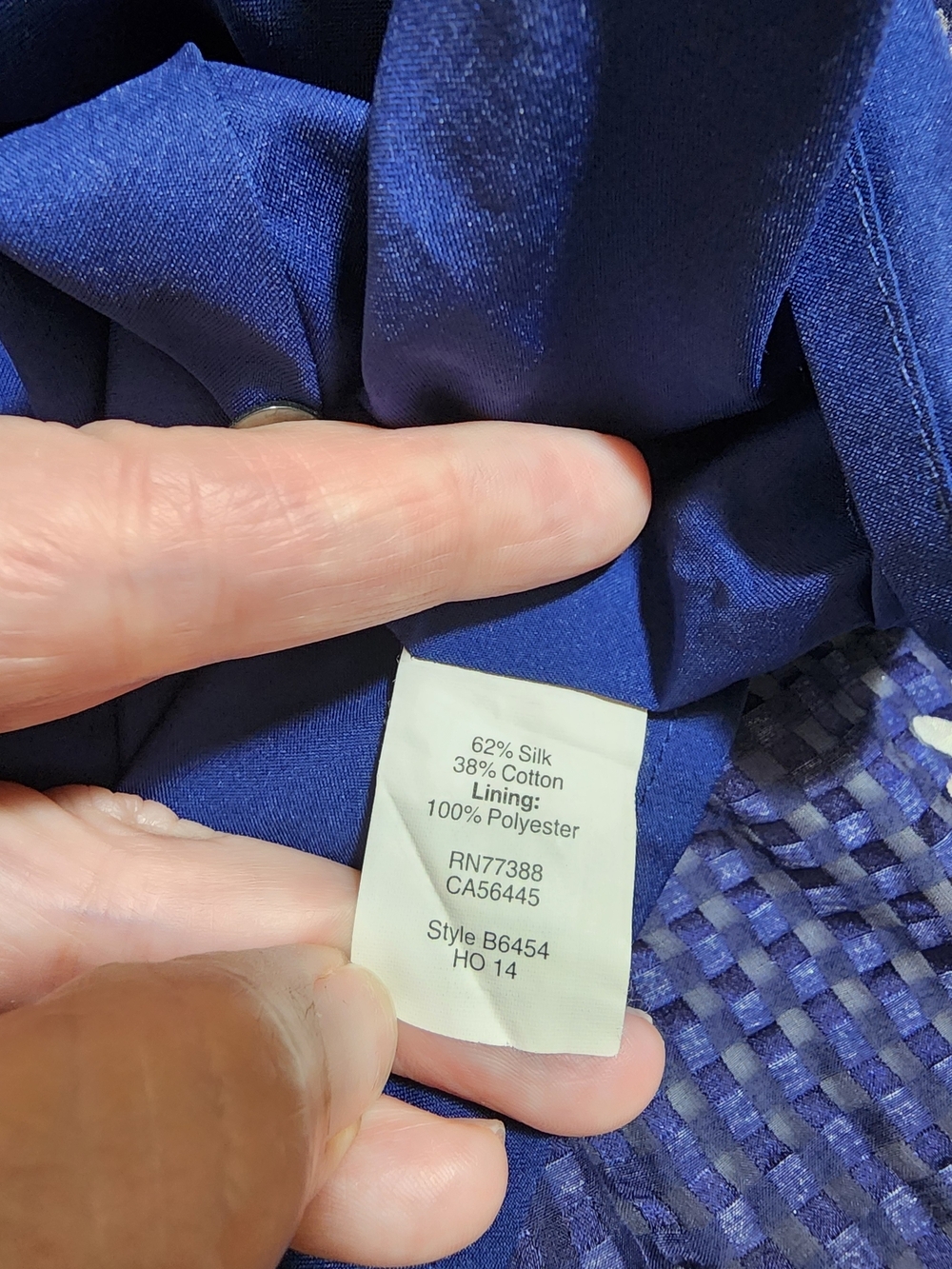 Madewell Skyscape Flower Stamp Shift Dress Blue Silk Cotton Blend Size Small - Picture 9 of 14